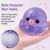 Purple Jelly Octopus Fidget Toy Soft Stretchy Texture Perfect For Stress Relief Kids Adults Home Office Play