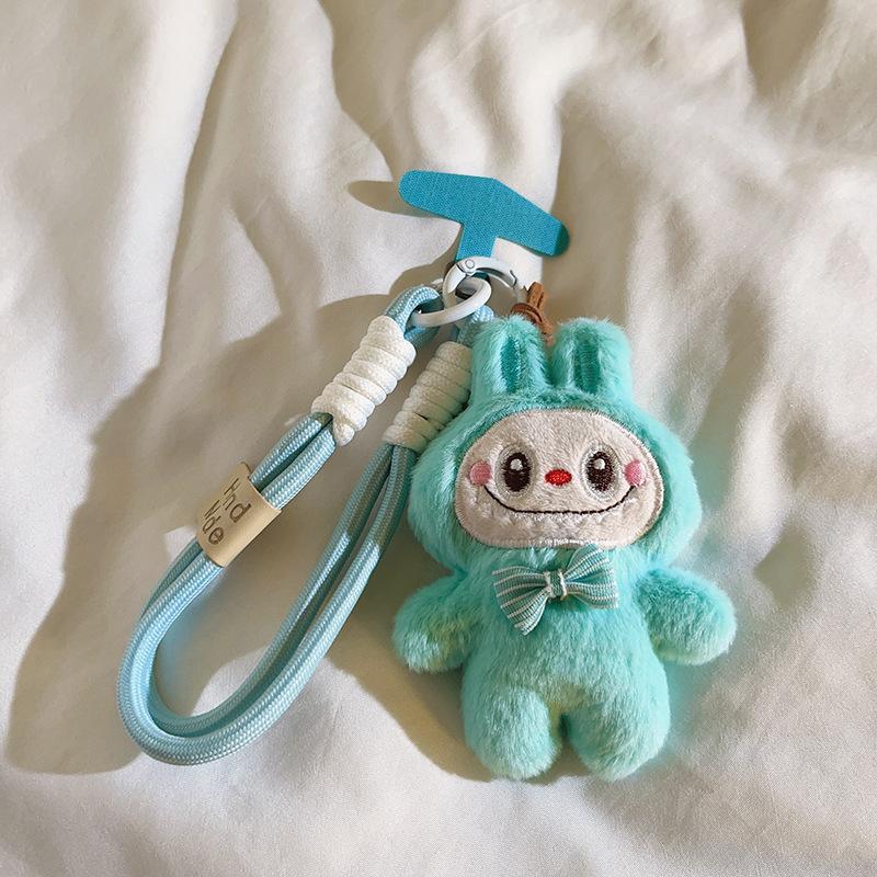 Kawaii Labbubu Phone Strap Long Single Shoulder Cell Phone Lanyard  With Pendant Adjustable Phone Leash  Anti Loss Rope