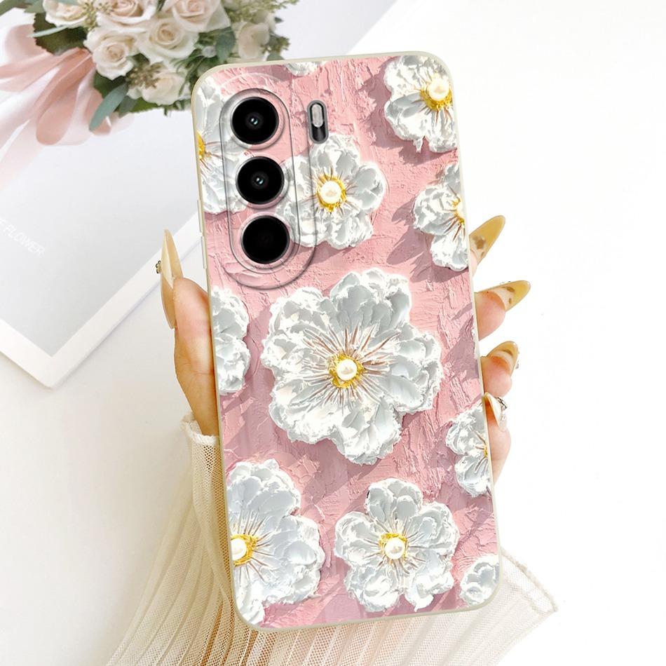 For Itel Power 70 / Itel P70 Cute Cat Flower Cartoon Phone Case For Itel P70 Power70 P673L Shockproof Soft Silicone Bumpers