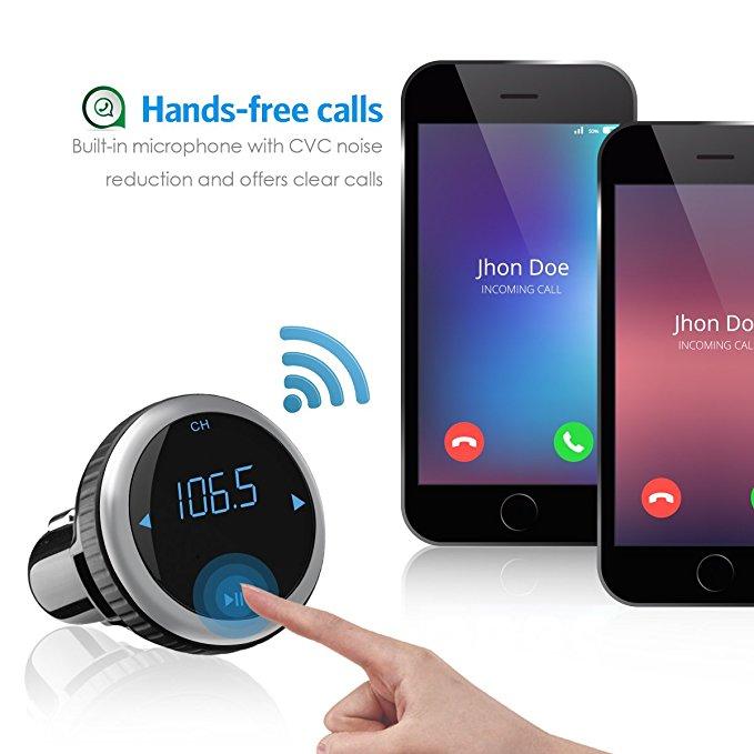 Multifunction Handsfree Wireless Bluetooth FM Transmitter Car Kit Mp3 Player + USB Charger