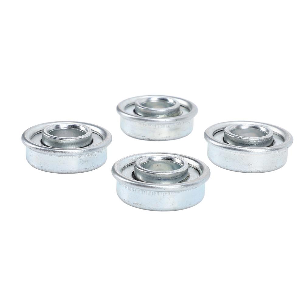 4PCS Silver Lawn Mower Bearings Steel Material Ball Bearing Replacement Mower Shaft Bearings