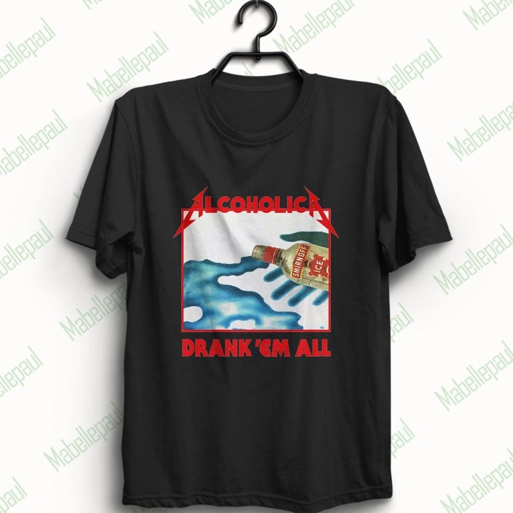 Смешная футболка Alcoholica Metallica Drank’ Em All Унисекс XXXXL