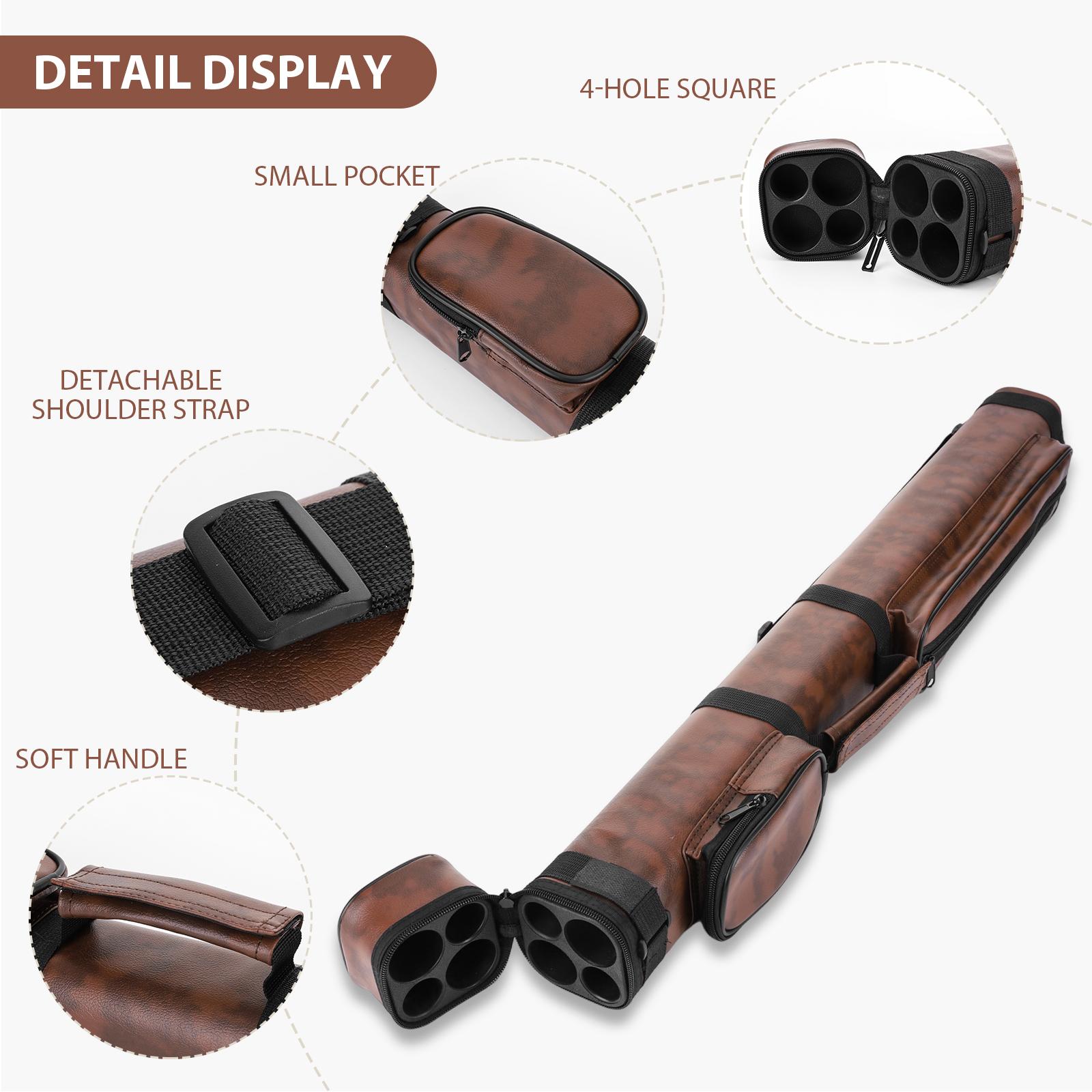 

Square Four-Hole Pool Cue Case Leather Billiard Pool Cue Case Pool Stick Case Billiard Stick Carrying Case Billiards Accessories China Mainland