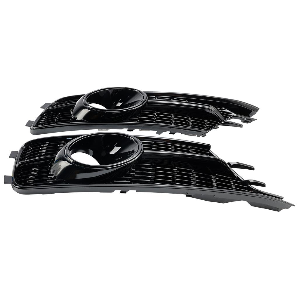 Pair Front Bumper Lower Light Cover Grille 4G0807647A 4G0807648A Fit A6 C7 2016-2018 W/ACC Hole