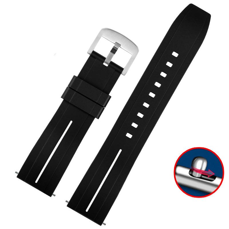 Wasserdichtes Silikon-Uhrenarmband passend für Mido Tissot Citizen Seiko Verlängertes Gummiarmband Herren Damen 20 22mm Schnellverschlussband