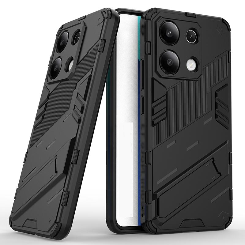 Armored Soft TPU+Hard PC Holder Shockproof Phone Case For Xiaomi 13T 12T 11T Pro Redmi Note 13 13C 12 12C 11 10 S Pro Lite Cover