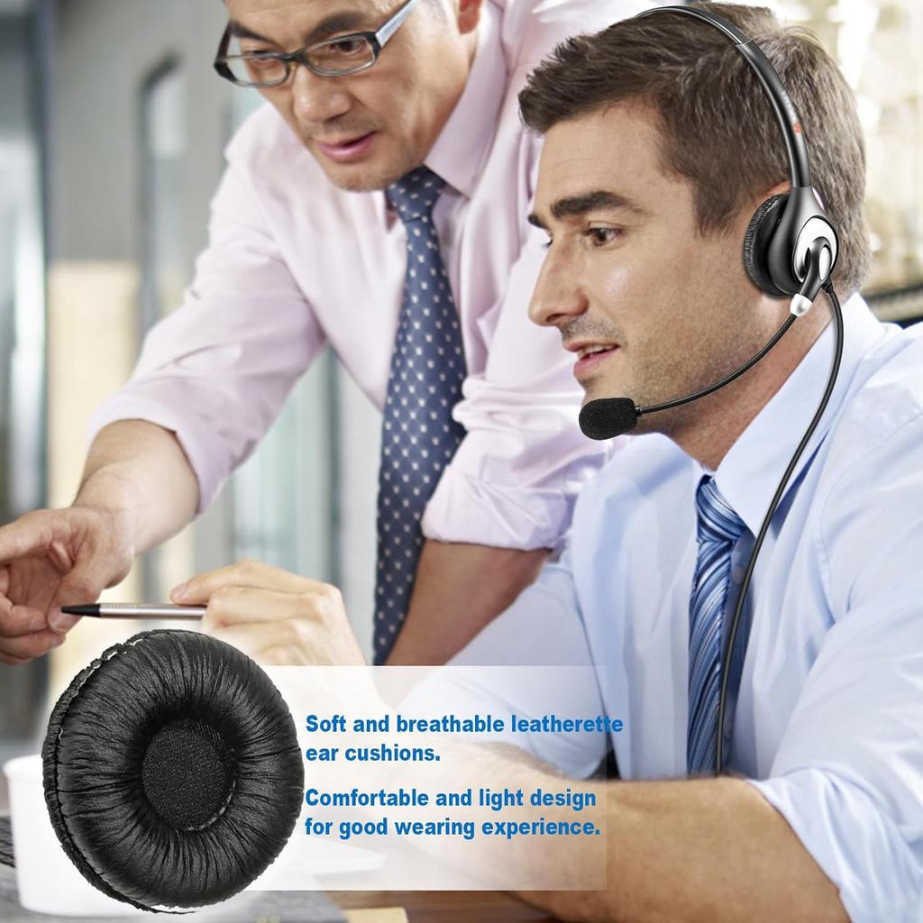 Bingle Ear Cushions Earpads Replacement 50mm Ear Pad Covers for Plantronics HW251N HW261N HW510 HW520 Blackwire C320 3220 3210 3320 Jabra PRO 920 930