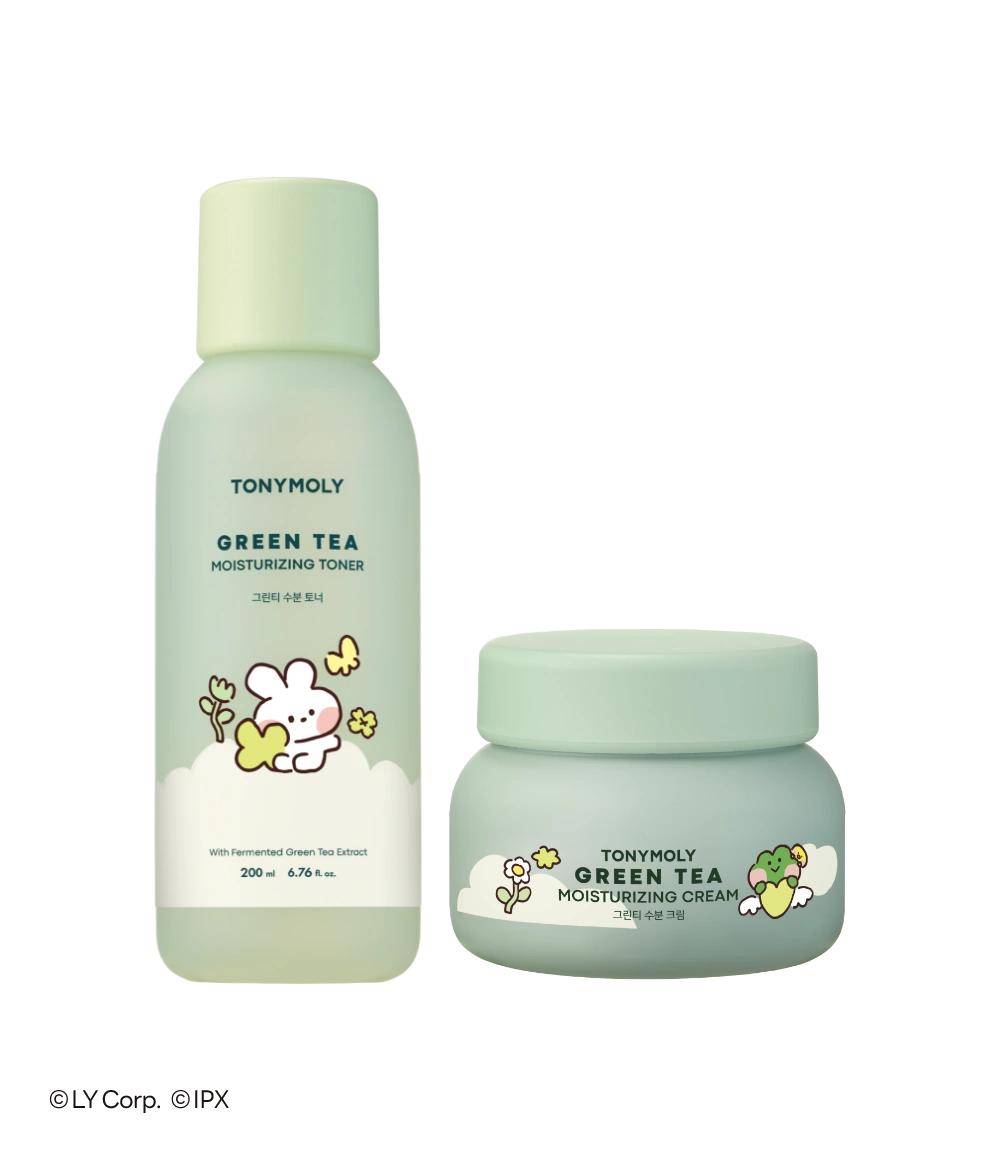 Minini Green Tea Toner + Moisturizing Cream 100ml Set