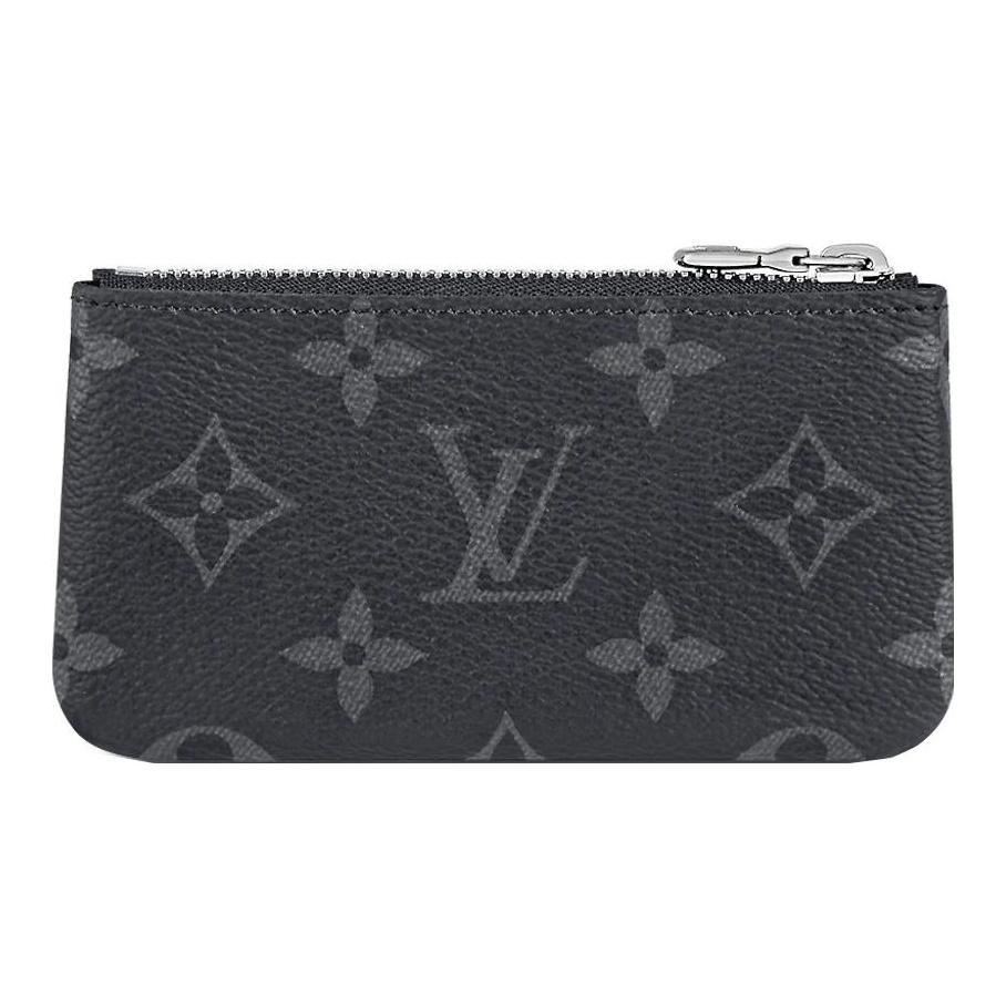 Louis Vuitton Key Pouch Monogram Eclipse Reverse Canvas Men Pouches Grey M80905