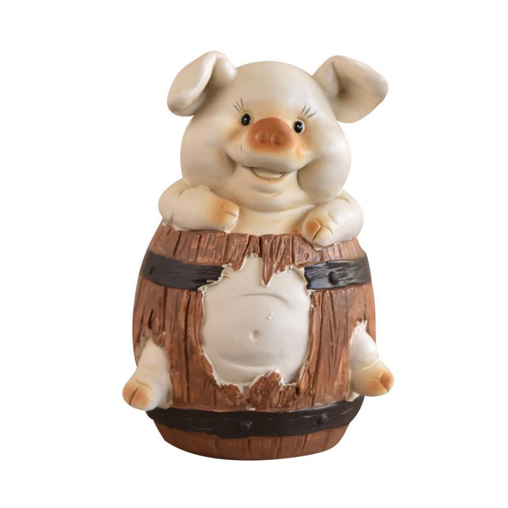 Durable Animal Saving Box Cute ResinPig Ornament Unique Pig Piggy Bank  Children Toy
