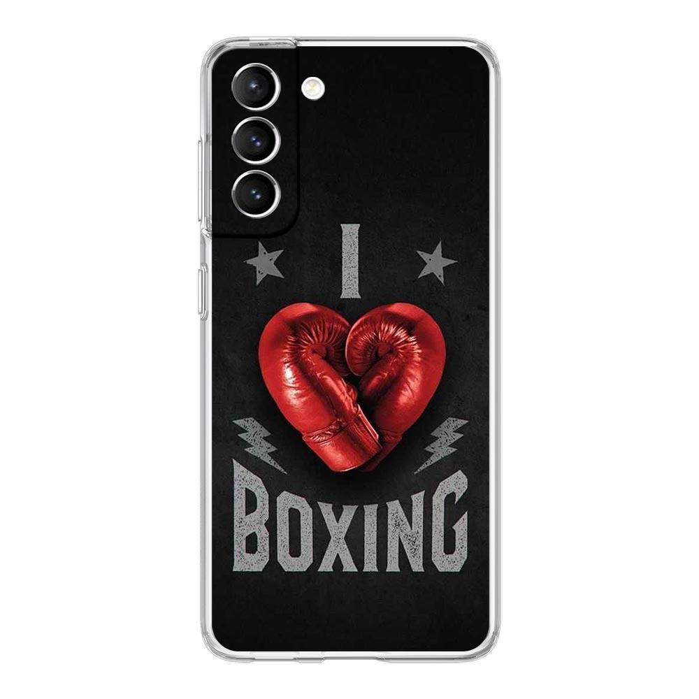 Phone Case For Samsung Galaxy S25 Edge S24 S23 FE S22 Ultra S20 S21 5G S10 Plus S10E Soft Clear Cover Boxing Champion Themed