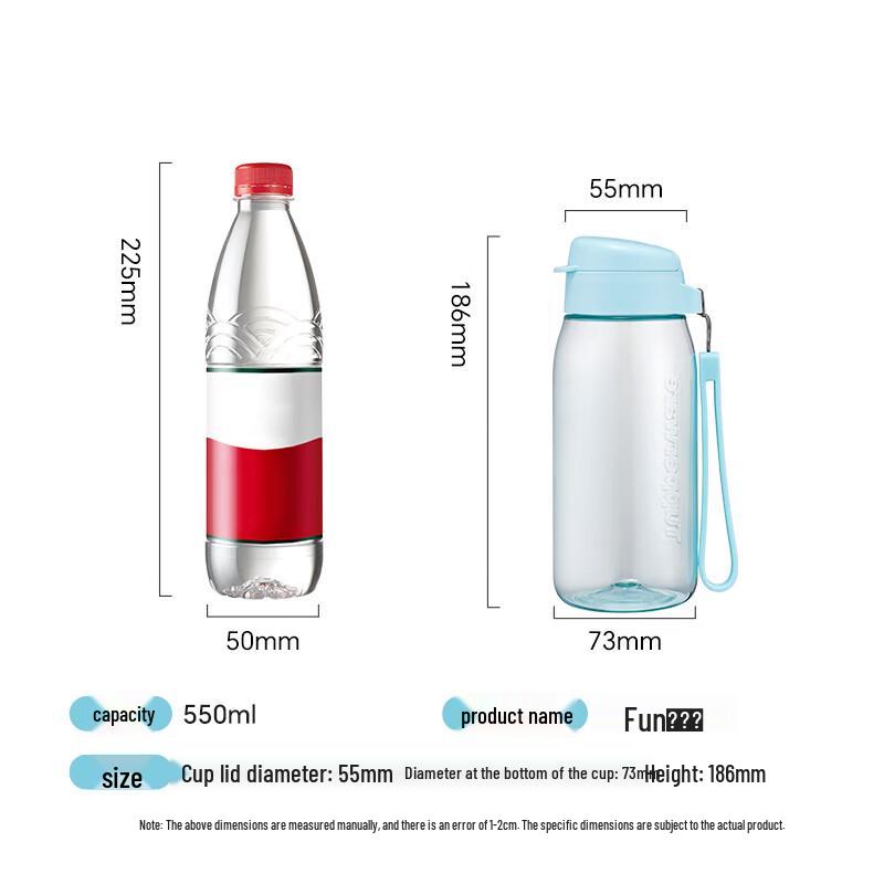 Tupperware 550ml Przenośna Butelka Sportowa z Podwójnym Ustnikiem