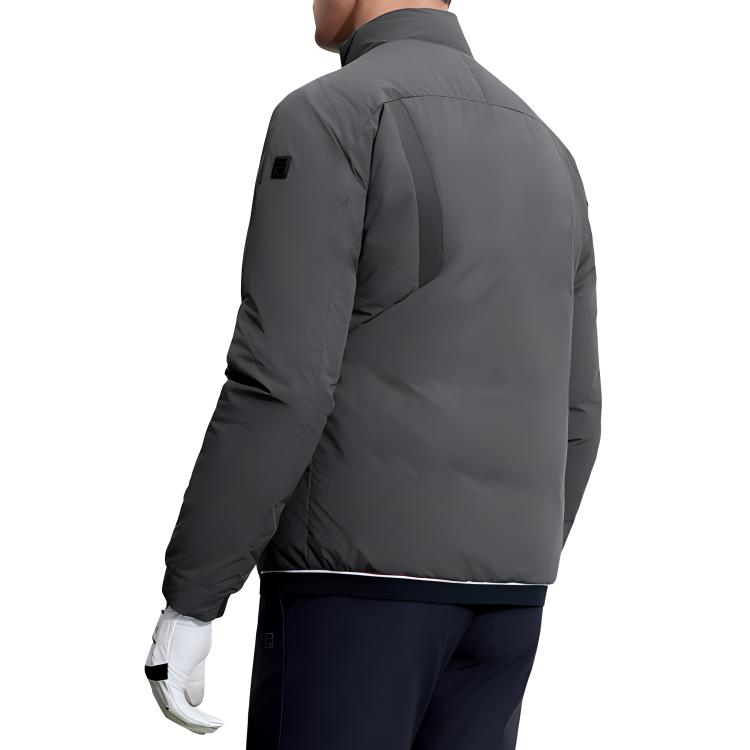 FILA 2023 Winter New Lightweight Down Jacket Golf Sports Basic Stand Collar Top Men Tops Black A11M345917F-BK