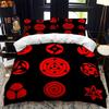 Set Copripiumino 3D Anime Nuvola Rossa Piumone Biancheria da Letto Set Biancheria da Letto per Bambini Akatsuki Giappone Singolo Matrimoniale Queen King Formato Singolo Regalo