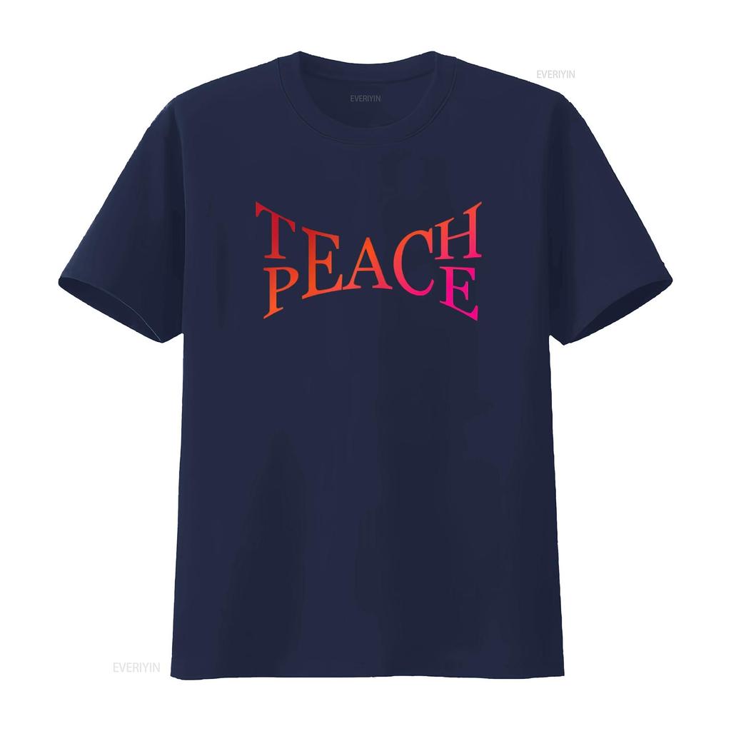 Teach Peace Tolerance Love Kindness Action Activist Hippie T Shirt vintage Washed Slightly Versatile Top For Everyday Wear Soft