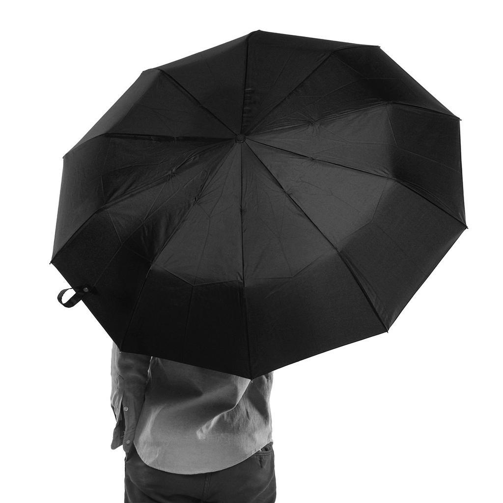 10 Ribs Automatic Travel Umbrella Auto Open Close Compact Folding Rain Windproof
