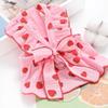 New Strawberry Print Pet Dog Dress Bow Sweet Summer Puppy Skirt Cool Chihuahua Clothing Cat Dog Skirt Pet Supplies