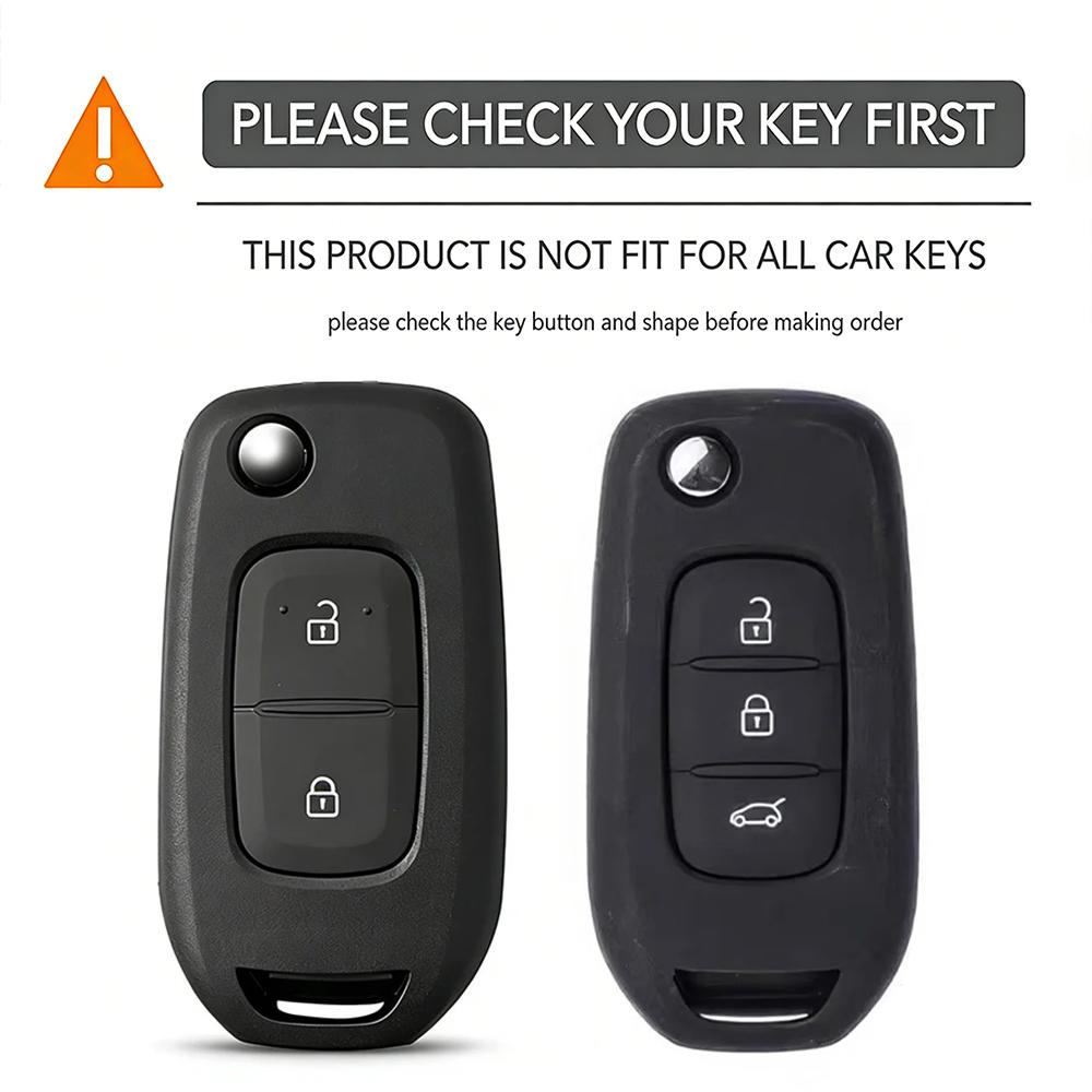 Car Key Case Cover For Renault Twingo 3 Duster Captur Logan Laguna Scenic For Dacia Logan Silicone Key Cover Remote Shell