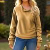 Women's Fashionable Long-sleeved Pullover And Solid-color Sweatshirt