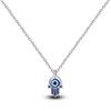 New Sterling copper Moon Protective Hand Pendant Chain Necklace 925 copper Charm Necklace for Women Fine Zircon Gift