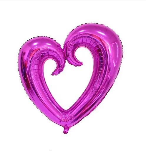 10pcs 36-Inch Giant Heart Foil Balloons with Hook for Wedding Valentine's Day & Birthday Party Decor Helium Ballon