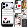 I Love Heart Jesus Christian Religious Phone Case for iPhone 17 16 15 Pro Max Air 14 13 12 11 Plus Shockproof Cover
