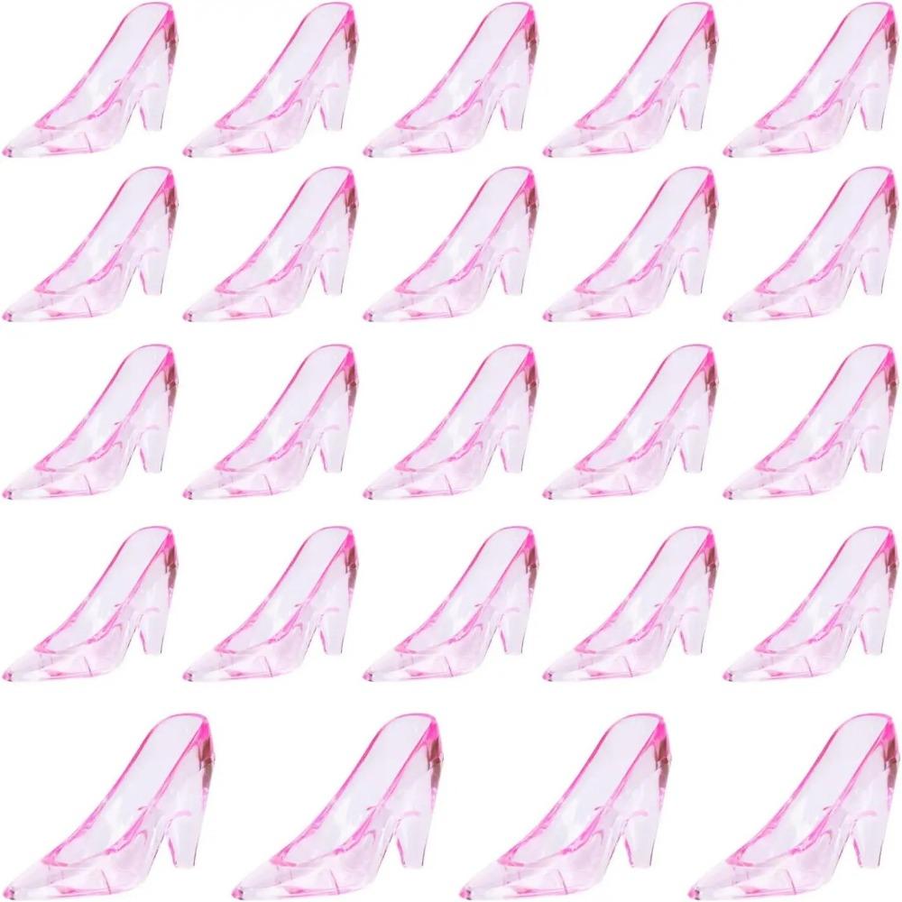 12PCS Creative Princess Slippers 3.5 Inch Crystal Shoes New Mini Cinderella Slippers