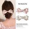 Polka Dot Bow Banana Clip - Sweet, Stylish Hair Accessory for Women: Princess Twist High Ponytail Hair Clip