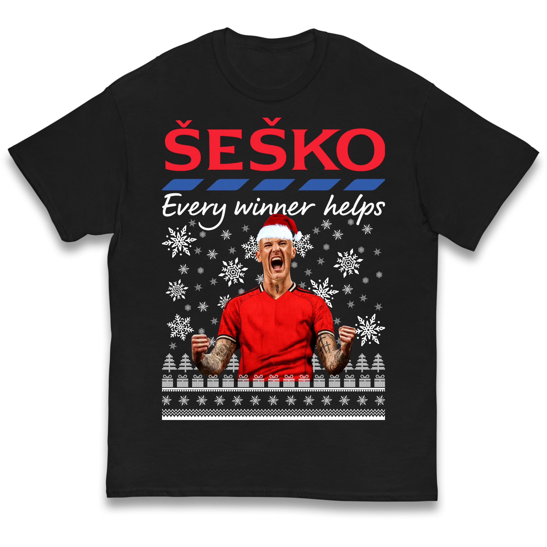 

Benjamin Sesko Every Winner Helps Christmas Kids T Shirt 100