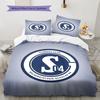 Set Copripiumino Trapuntato con Logo Schalke Federa Decorazione per la Casa Regalo di Compleanno (1 * copripiumino + 2 * federa, senza nucleo)