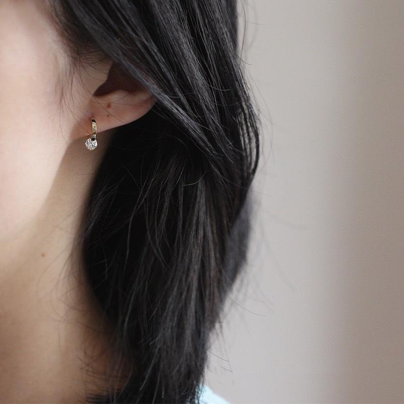 Elegant 18K Gold-Plated S925 Sterling Silver Ear Cuffs with Zirconia Hoops for Women