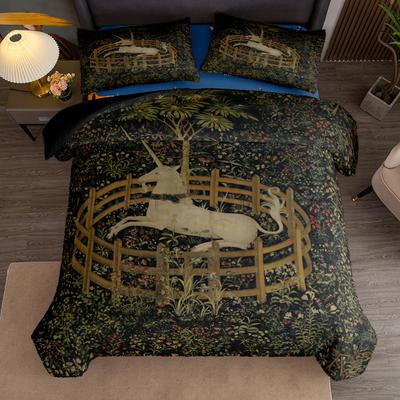 Unicorn In Captivity Duvet Cover Set UK Single Double Queen US Twin Full King Size Among Bed Linen Set