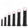 Female Masturbator Butt Plug Vagina Clit G-Spot Masturbation Sex Toy for Women 6sizes Black Dildos Wiht Suction Cup Ddildo Penis