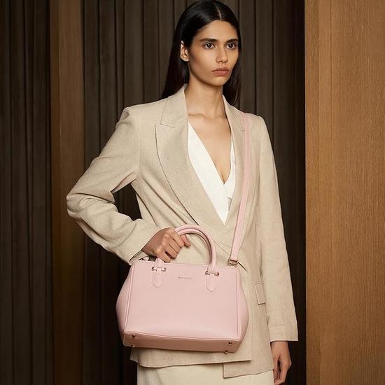 Miraggio Blair, solide strukturierte Handtasche mit verstellbarem und abnehmbarem Schultergurt für Damen | Umhängetasche für Damen | Stilvolle Damenhandtasche