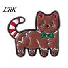 Soft Painting Enamel Pin Brooch Pin, Gingerbread Man Design Lapel Glaze Bright Color Stable Clamping Badge with Standard Safety Christmas Colors