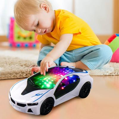 3D LED Blinklicht Auto Spielzeug Musik Sound Elektrisch Kinder Geschenk Spielzeug