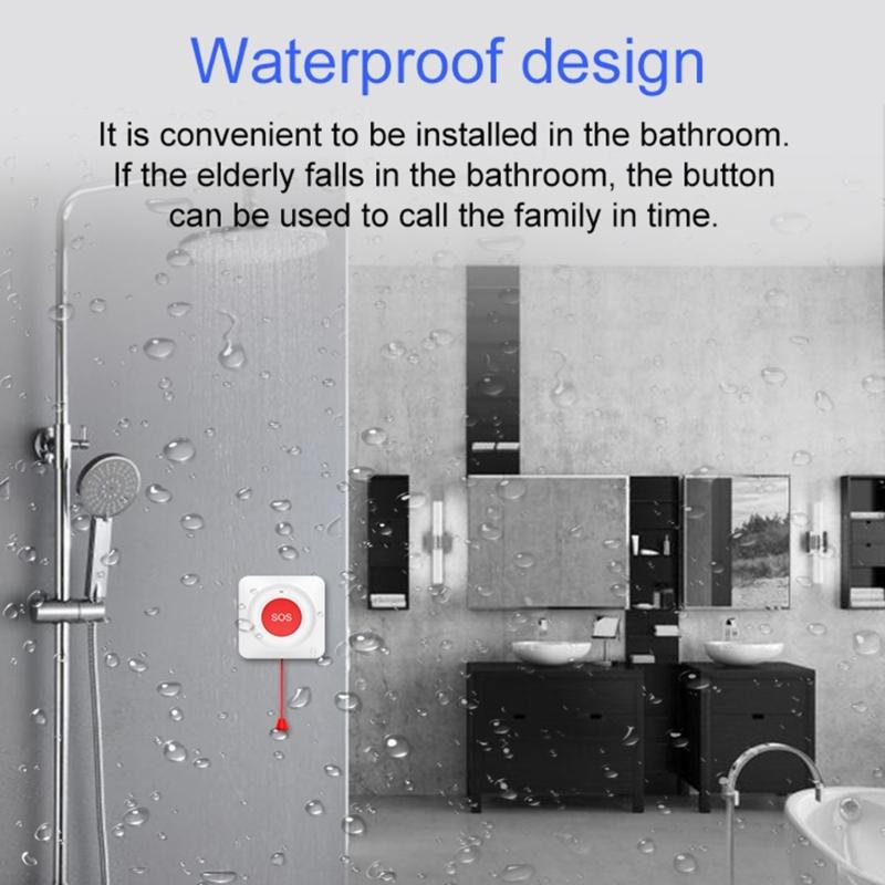Elderly Assistance Wireless Panics Button, Handheld Call Systems Easy Push Alerts for Immediate Help In Urgent Situation