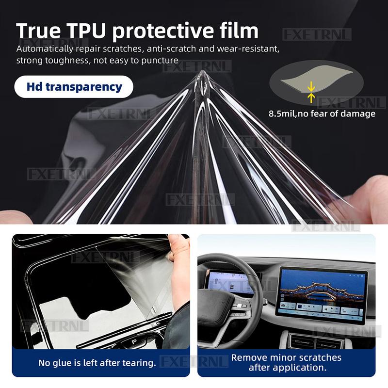 TPU For 2025 2026 BYD ATTO 2 DM-i Interior Anti-scratch Protector Film 10.1in/12.8in Car Dashboard Navigation Screen