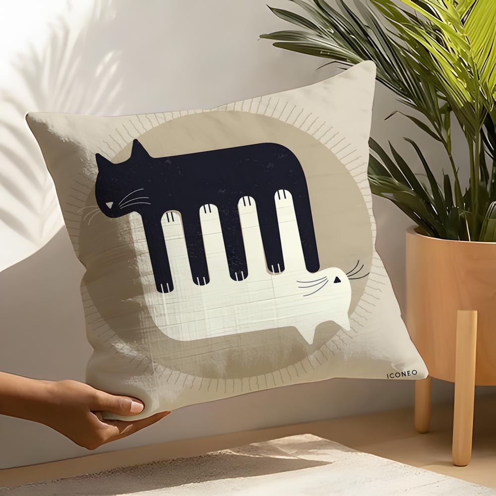 3 Funny Quirky Musical Instrument Patterns Pillow Case Home Living Room Decoration Linen Pillowcover Pillow Cases Cushion Cover