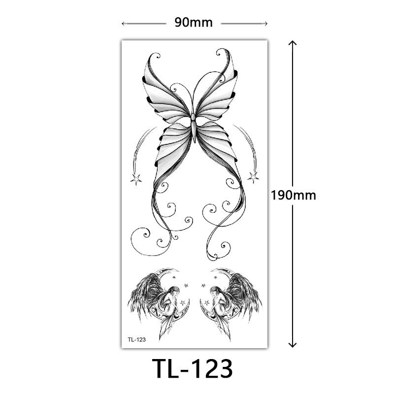 Flower Tattoo Stickers, Color Sketch Tattoo Stickers, English Letters, Wedding Photography Tattoo