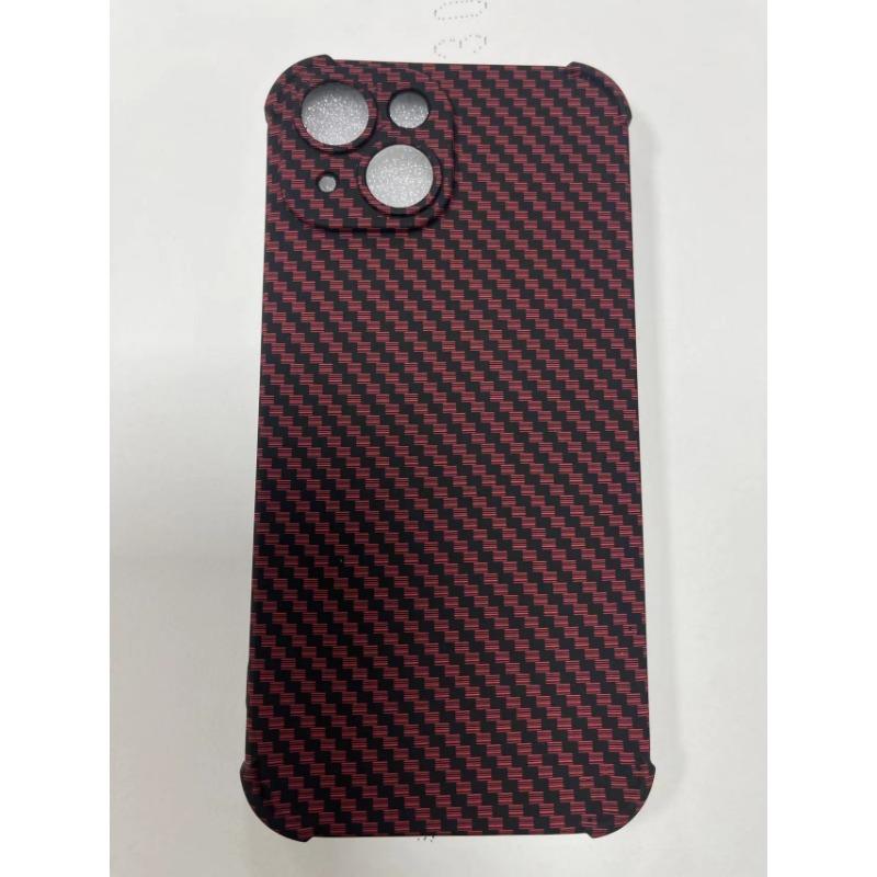 Vier Ecken Anti-Fall Kohlefaser Geeignet für IPhone15Pro Handyhülle Tpu Feines Loch Apple 13 Vollabdeckung Weiche Schale