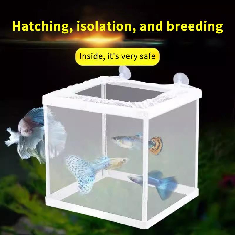 1/2 Stück S/L Aquarium Fischzucht Züchterbox Babyfisch Brutkasten Isolationsnetz Aquarium Inkubatorbox Hängendes Aquarium