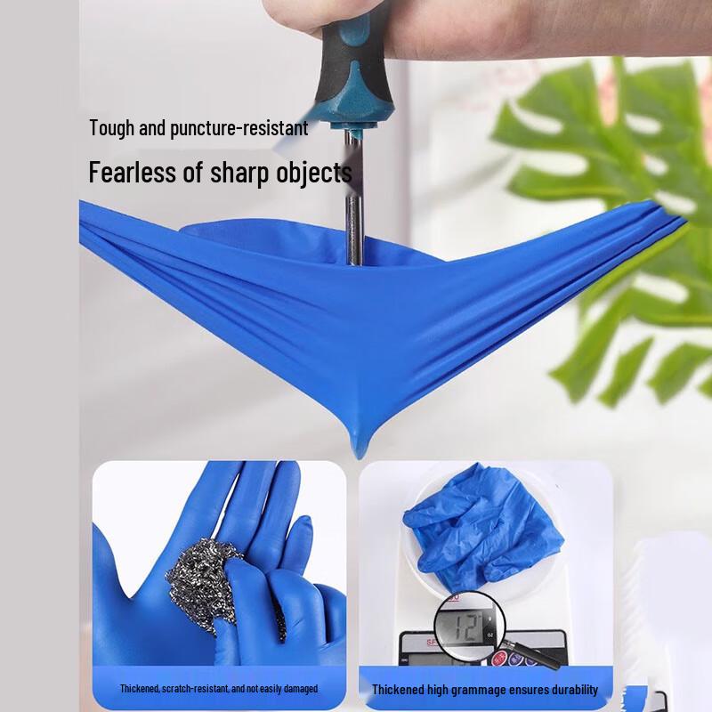 Miaojiayi Thickened White Disposable Gloves, 100-Count