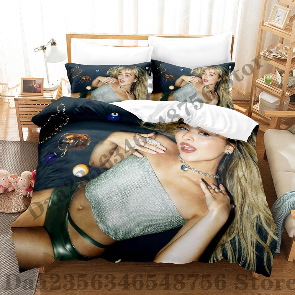 Sabrina Carpenter Bedding Set Single Twin Full Queen King Size Bed Set Adult Kid Bedroom Duvetcover Sets 3D Bed Sheet Set