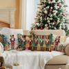 Christmas Nutcracker Pillowcase Printed Polyester 45X45Cm Throw Pillowcover Decorative Sofa Cushion Pillowslip Home Decor