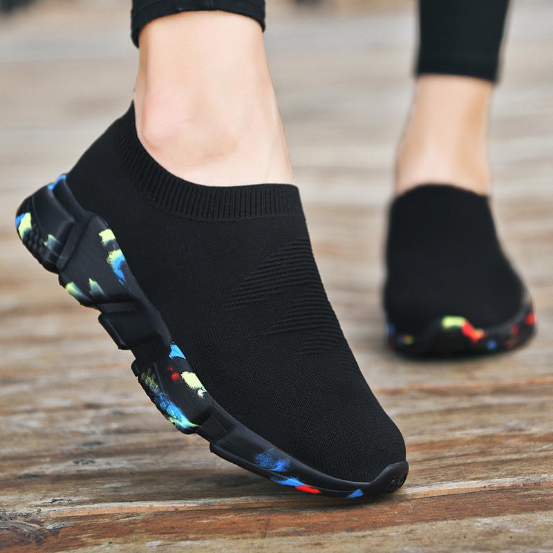 Cloth shoes medium sports shoes light shoes black large size not tired feet