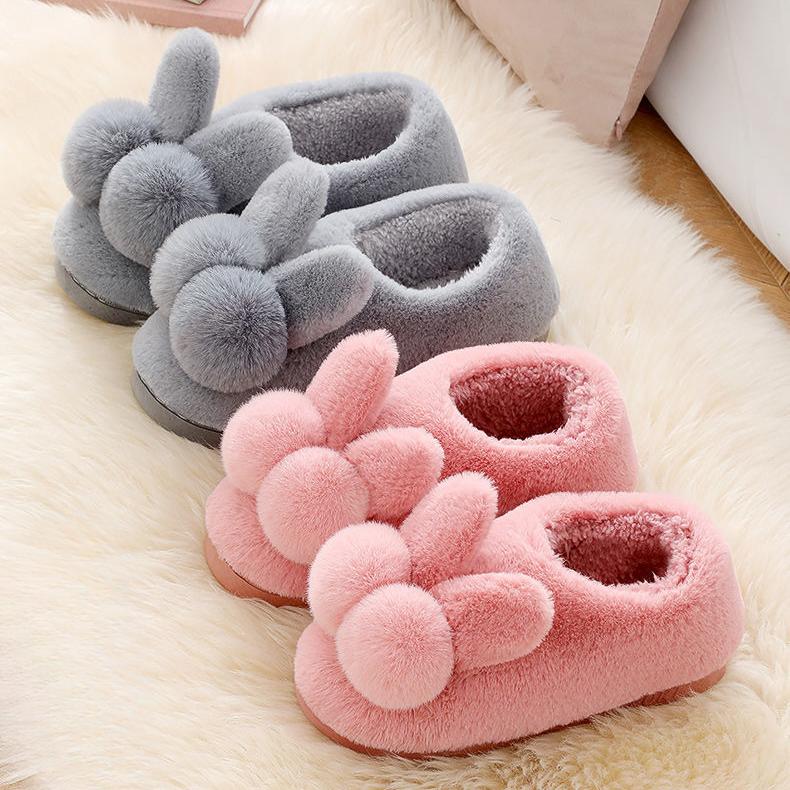 Pantofole da casa in cotone da donna per l'inverno Calde e spesse con suola Coppia di scarpe da interno antiscivolo per autunno e inverno