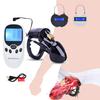 Electro Shock CB6000 Male Chastity Cage Ball Stretcher,Electric Shock Cock Cage Penis Ring, Timer Lock Chastity Belt Sex Toy
