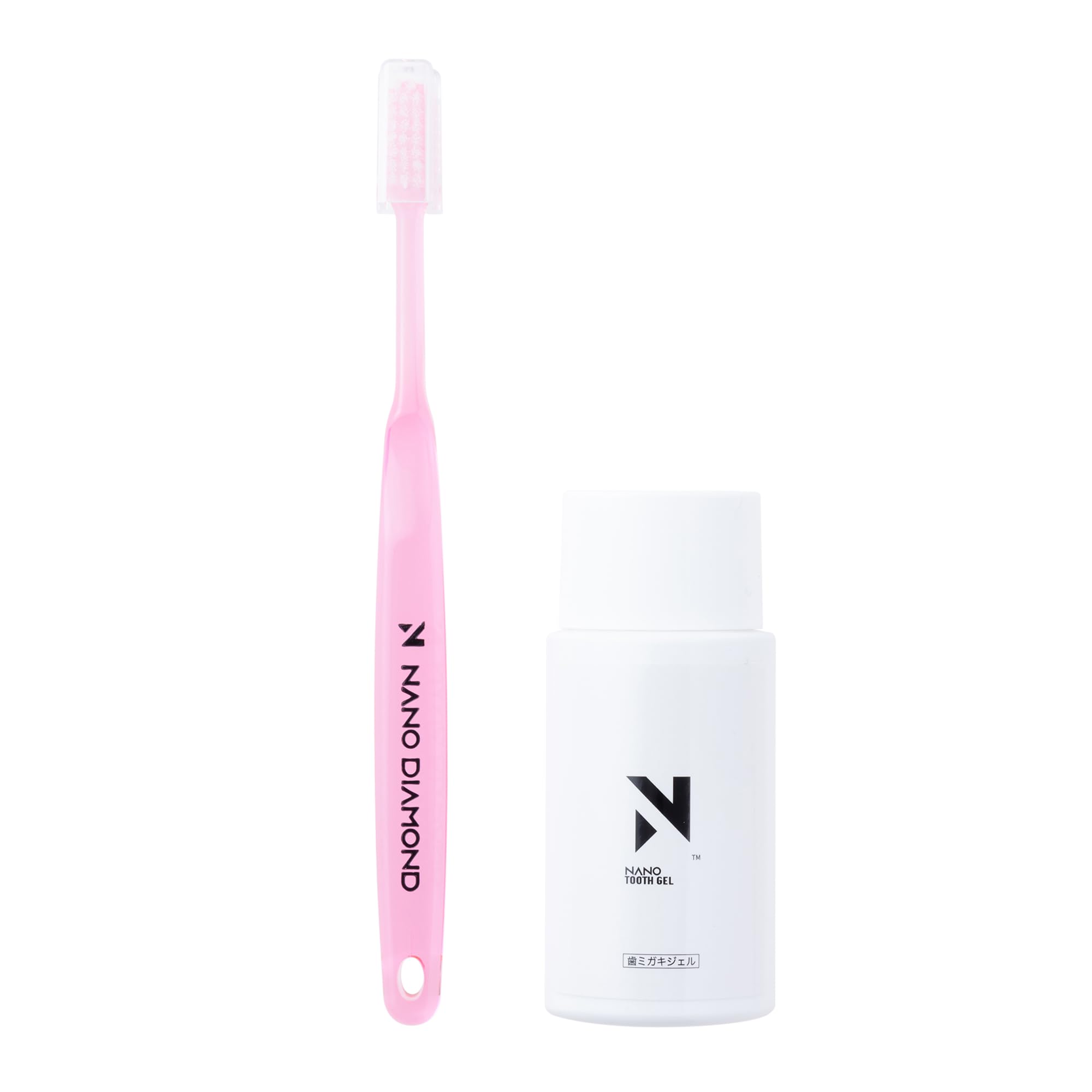 

NANO DAIAMOND SNMD Nano Diamond Toothpaste Gel Toothbrush Clear Pink +