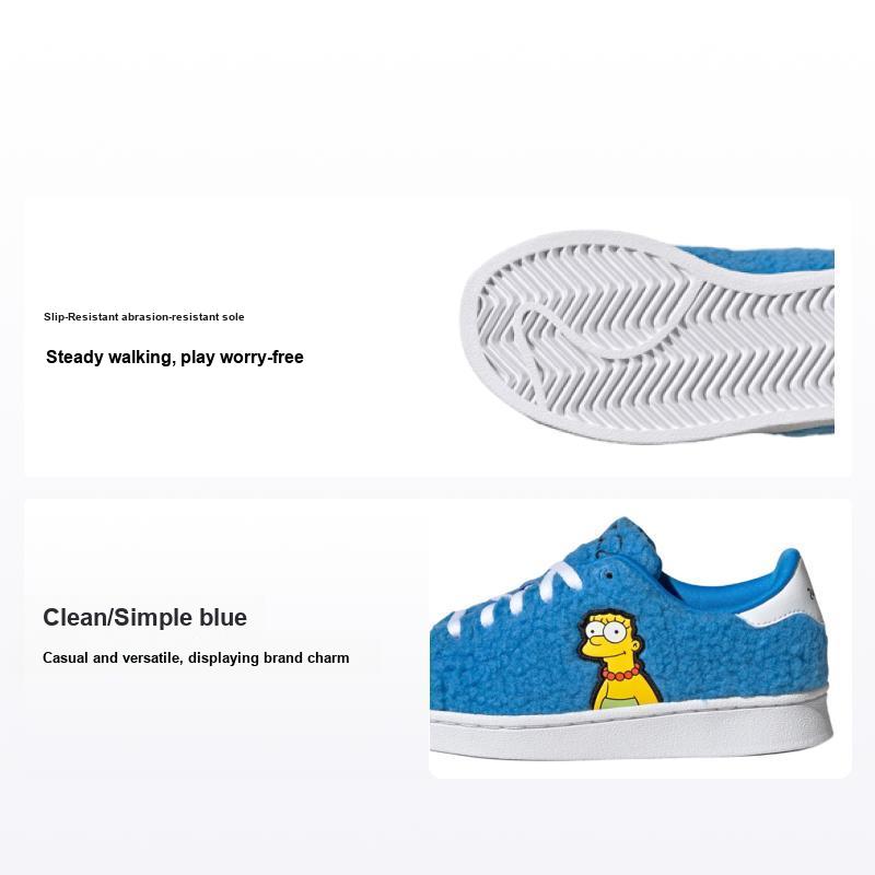 The Simpsons x adidas Superstar Bambino Marge Simpson Scarpe da Ginnastica per Bambini Blu Cloud-White Core-Black GZ1773